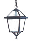 Antique Bronze Glass Hanging Lantern Light