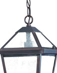 Antique Bronze Glass Hanging Lantern Light