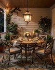 Matte Black Hanging Lantern Light