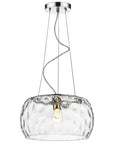 Clear Metal Dimmable Ceiling Light With White Shades