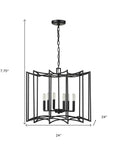 Rhian 8-Light Matte Black Pendant