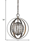 Brown Crystal Dimmable Ceiling Light With Brown Shades