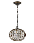 Brown Crystal Dimmable Ceiling Light With Brown Shades