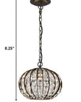 Brown Crystal Dimmable Ceiling Light With Brown Shades