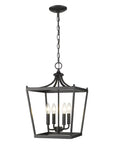 Black Metal Four Light Dimmable Ceiling Light