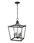 Black Metal Four Light Dimmable Ceiling Light