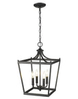 Black Metal Four Light Dimmable Ceiling Light