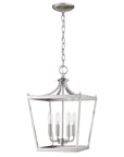 Silver Metal Four Light Dimmable Ceiling Light