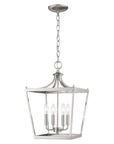 Silver Metal Four Light Dimmable Ceiling Light