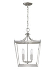 Silver Metal Four Light Dimmable Ceiling Light