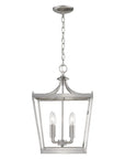 Silver Metal Four Light Dimmable Ceiling Light