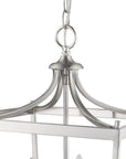 Silver Metal Four Light Dimmable Ceiling Light