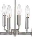 Silver Metal Four Light Dimmable Ceiling Light