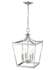 Silver Metal Four Light Dimmable Ceiling Light