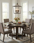 Brown Metal Six Light Dimmable Ceiling Light