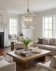 Silver Metal Six Light Dimmable Ceiling Light