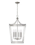 Silver Metal Six Light Dimmable Ceiling Light
