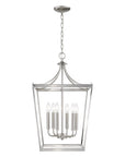 Silver Metal Six Light Dimmable Ceiling Light