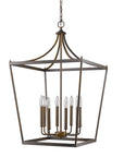 Bronze Metal Eight Light Dimmable Ceiling Light