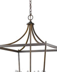 Bronze Metal Eight Light Dimmable Ceiling Light