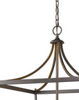 Bronze Metal Eight Light Dimmable Ceiling Light