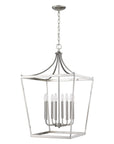 Silver Metal Eight Light Dimmable Ceiling Light