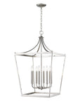 Silver Metal Eight Light Dimmable Ceiling Light