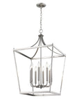 Silver Metal Eight Light Dimmable Ceiling Light