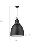 Black Metal Dimmable Ceiling Light With Black Shades