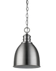 Minimalist Silver Metal Pendant Hanging Light