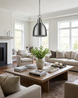 Minimalist Silver Metal Pendant Hanging Light