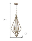Gold Crystal Four Light Dimmable Ceiling Light