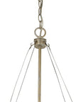 Nora 4-Light Washed Gold Drum Pendant With Abstract Open-Air Cage Shade