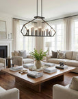 Luca 14-Light Matte Black Island Pendant