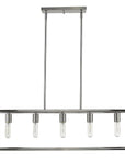 Silver Metal Five Light Dimmable Ceiling Light