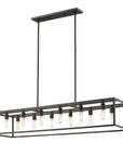Black Metal Twelve Light Dimmable Ceiling Light