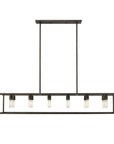 Black Metal Twelve Light Dimmable Ceiling Light
