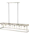 Silver Metal Twelve Light Dimmable Ceiling Light