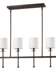 Brown Crystal Four Light Dimmable Ceiling Light