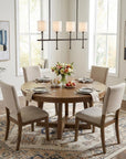 Brown Crystal Four Light Dimmable Ceiling Light