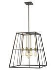 Bronze Metal Five Light Dimmable Ceiling Light