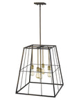 Bronze Metal Five Light Dimmable Ceiling Light