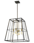 Bronze Metal Five Light Dimmable Ceiling Light