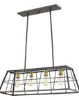 Bronze Metal Four Light Dimmable Ceiling Light