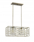 Brax 2-Light Washed Gold Island Pendant With Crystal Accents
