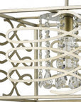Brax 2-Light Washed Gold Island Pendant With Crystal Accents