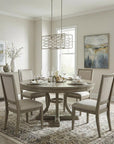 Brax 2-Light Washed Gold Island Pendant With Crystal Accents