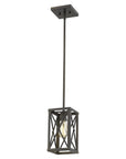 Bronze Metal Geometric Mini Pendant Hanging Light