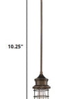 Bronze Lantern Metal Dimmable Ceiling Light With Bronze Shades