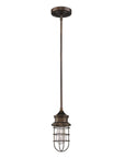 Bronze Lantern Metal Dimmable Ceiling Light With Bronze Shades